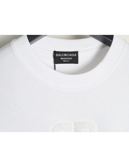 Balenciaga Double B towel embroidered short sleeves,Balenciaga T Shirt,Tshirt,Hiqh quality low price,free shipping