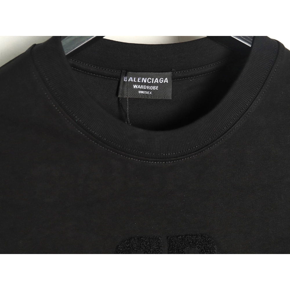 Balenciaga Double B towel embroidered short sleeves,Balenciaga T Shirt,Tshirt,Hiqh quality low price,free shipping