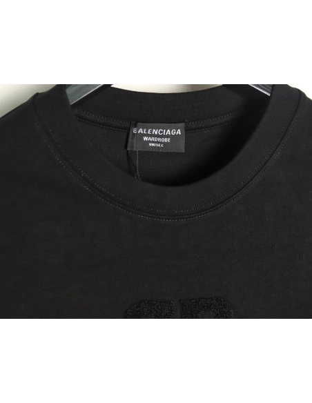 Balenciaga Double B towel embroidered short sleeves,Balenciaga T Shirt,Tshirt,Hiqh quality low price,free shipping