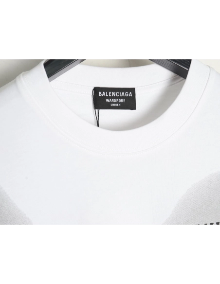Balenciaga Back mottled multiline lettering short sleeves,Balenciaga T Shirt,Tshirt,Hiqh quality low price,free shipping