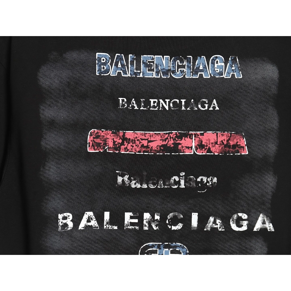 Balenciaga Back mottled multiline lettering short sleeves,Balenciaga T Shirt,Tshirt,Hiqh quality low price,free shipping