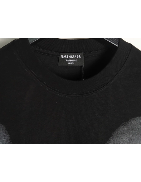 Balenciaga Back mottled multiline lettering short sleeves,Balenciaga T Shirt,Tshirt,Hiqh quality low price,free shipping