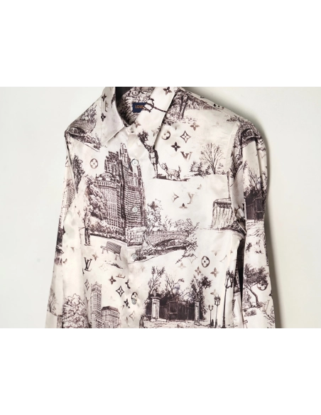 Louis Vuitton urban mulberry silk longsleeved shirt,Louis Vuitton Shirt,Shirt,Hiqh quality low price,free shipping