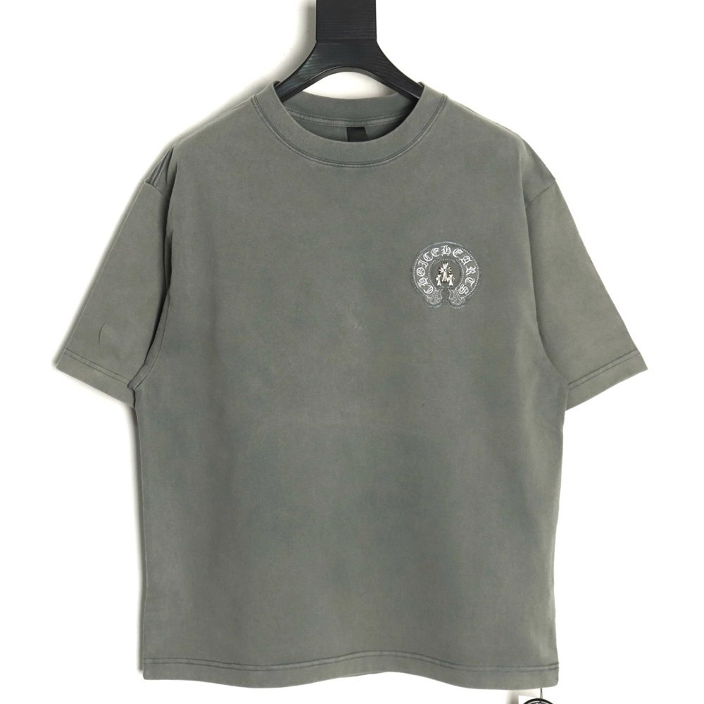 Chrome hearts horseshoe flower logo short sleeve Tshirt,Chrome Hearts T Shirt,Tshirt,Hiqh quality low price,free shipping