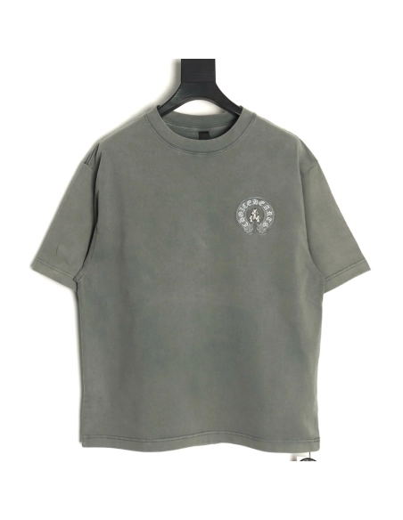 Chrome hearts horseshoe flower logo short sleeve Tshirt,Chrome Hearts T Shirt,Tshirt,Hiqh quality low price,free shipping