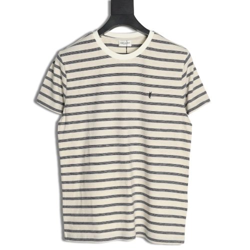 Saint Laurent black and white striped shortsleeved Tshirt,Saint Laurent T Shirt,Tshirt,Hiqh quality low price,free shipping
