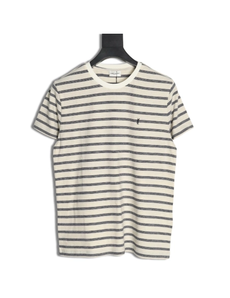Saint Laurent black and white striped shortsleeved Tshirt,Saint Laurent T Shirt,Tshirt,Hiqh quality low price,free shipping