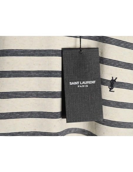 Saint Laurent black and white striped shortsleeved Tshirt,Saint Laurent T Shirt,Tshirt,Hiqh quality low price,free shipping