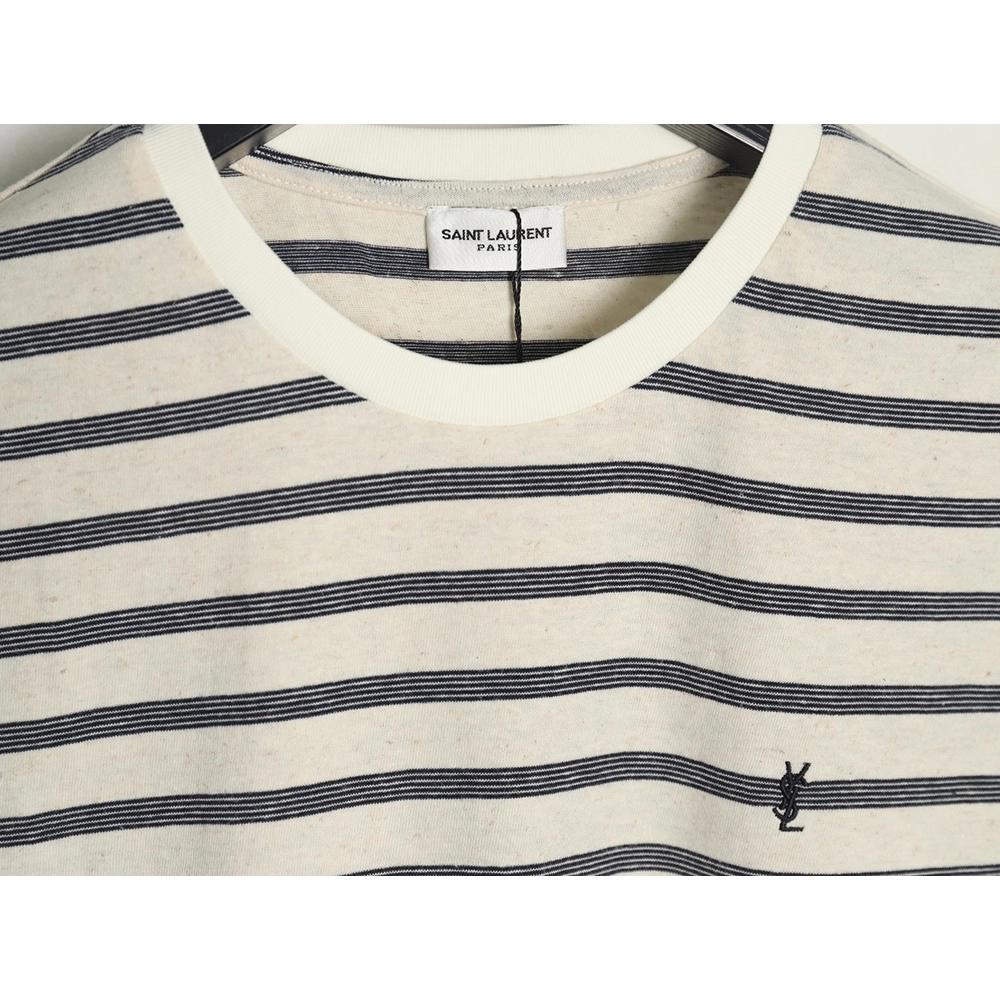 Saint Laurent black and white striped shortsleeved Tshirt,Saint Laurent T Shirt,Tshirt,Hiqh quality low price,free shipping