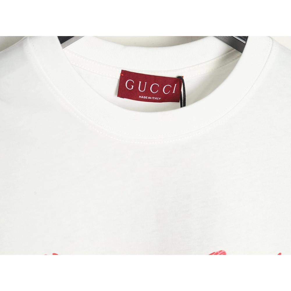 Gucci floral belt print crew neck short sleeves,Gucci T Shirt,Tshirt,Hiqh quality low price,free shipping