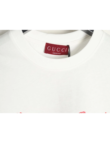 Gucci floral belt print crew neck short sleeves,Gucci T Shirt,Tshirt,Hiqh quality low price,free shipping