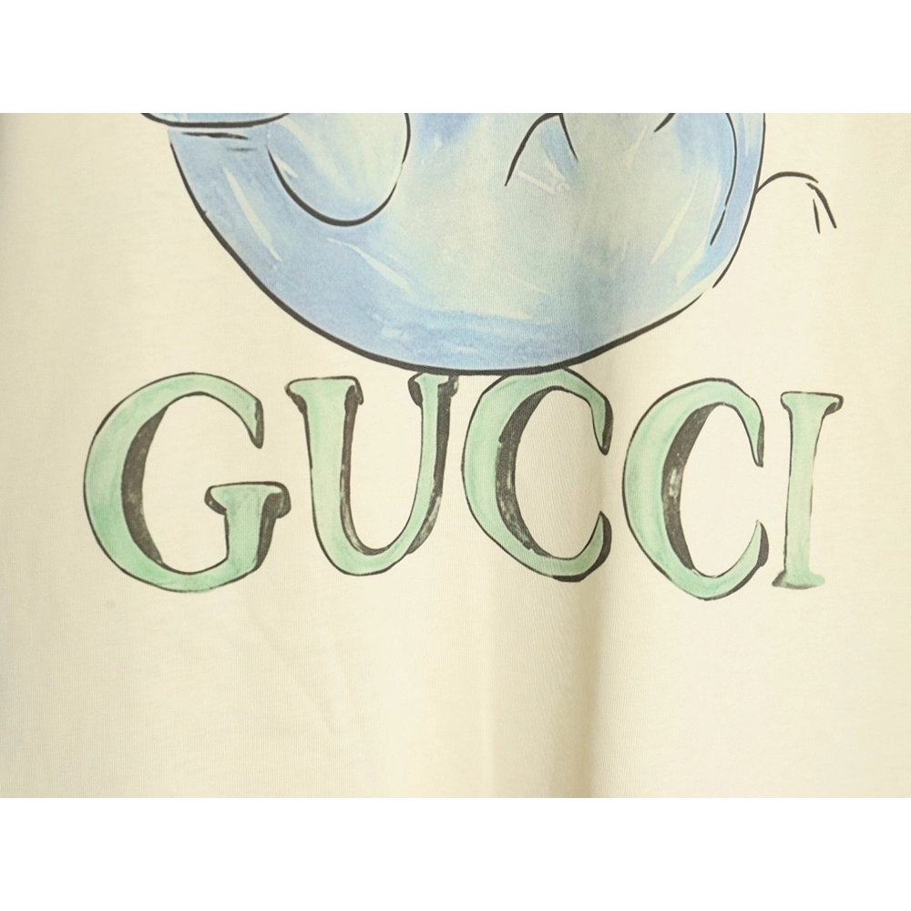 Gucci funny cartoon print round neck short sleeves,Gucci T Shirt,Tshirt,Hiqh quality low price,free shipping