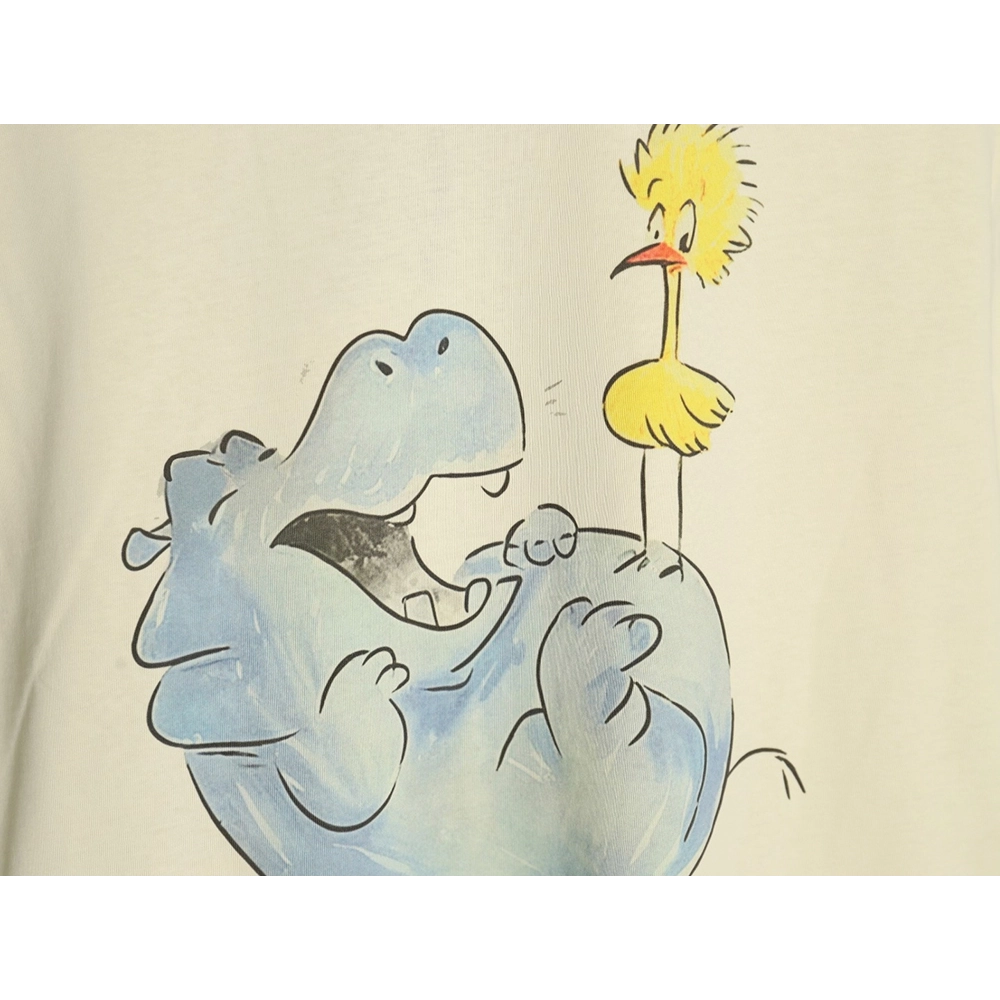 Gucci funny cartoon print round neck short sleeves,Gucci T Shirt,Tshirt,Hiqh quality low price,free shipping