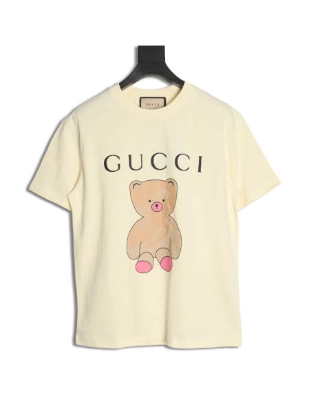 Gucci funny cartoon print round neck short sleeves,Gucci T Shirt,Tshirt,Hiqh quality low price,free shipping