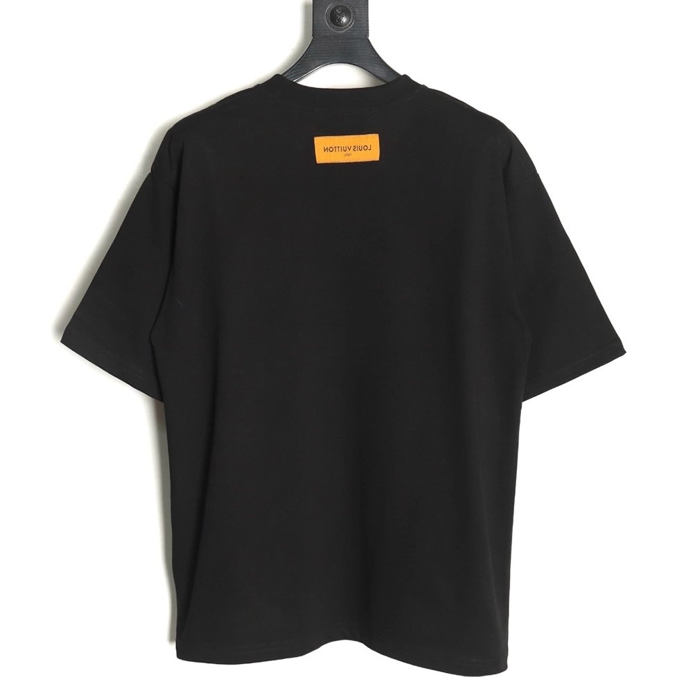 Louis Vuitton colorful lettering logo print short sleeves,Louis Vuitton T Shirt,Tshirt,Hiqh quality low price,free shipping