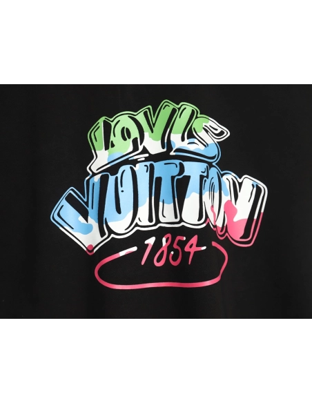 Louis Vuitton colorful lettering logo print short sleeves,Louis Vuitton T Shirt,Tshirt,Hiqh quality low price,free shipping