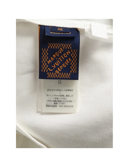 Louis Vuitton leather label pocket short sleeve denim shirt,Louis Vuitton Shirt,Shirt,Hiqh quality low price,free shipping