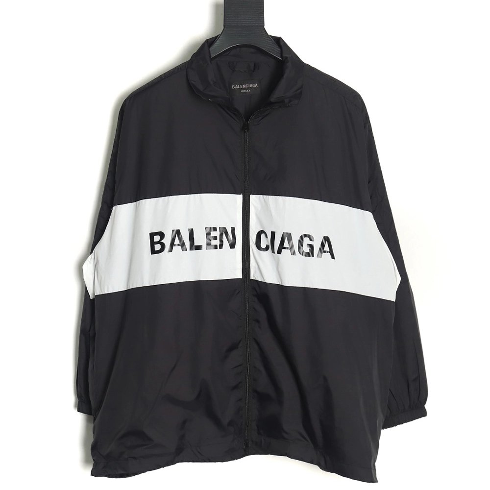 Balenciaga patchwork slogan windbreaker jacket,Balenciaga Jacket,Jacket,Hiqh quality low price,free shipping