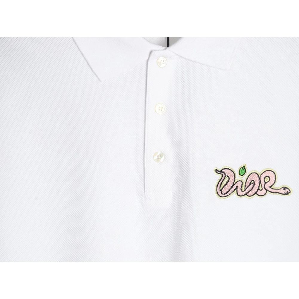 Dior KAWS Year of the Snake logo shortsleeved polo shirt,Dior Shirt,Shirt,Hiqh quality low price,free shipping