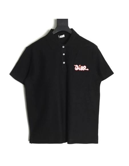 Dior KAWS Year of the Snake logo shortsleeved polo shirt,Dior Shirt,Shirt,Hiqh quality low price,free shipping