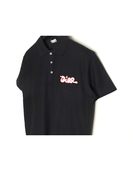 Dior KAWS Year of the Snake logo shortsleeved polo shirt,Dior Shirt,Shirt,Hiqh quality low price,free shipping