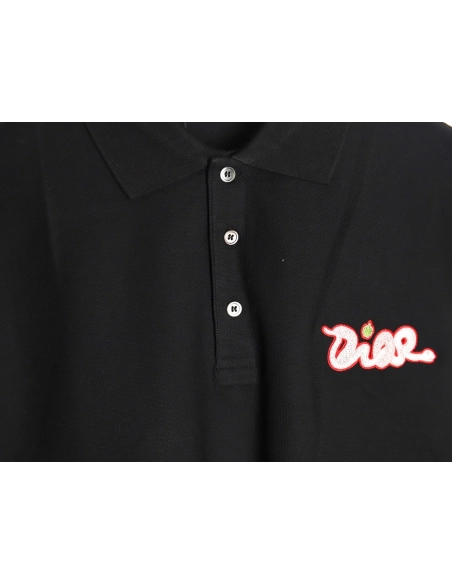 Dior KAWS Year of the Snake logo shortsleeved polo shirt,Dior Shirt,Shirt,Hiqh quality low price,free shipping