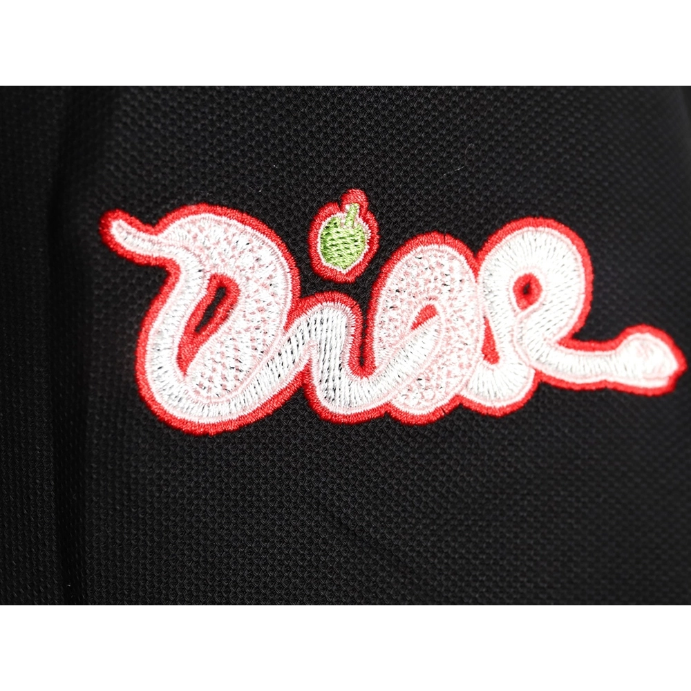 Dior KAWS Year of the Snake logo shortsleeved polo shirt,Dior Shirt,Shirt,Hiqh quality low price,free shipping