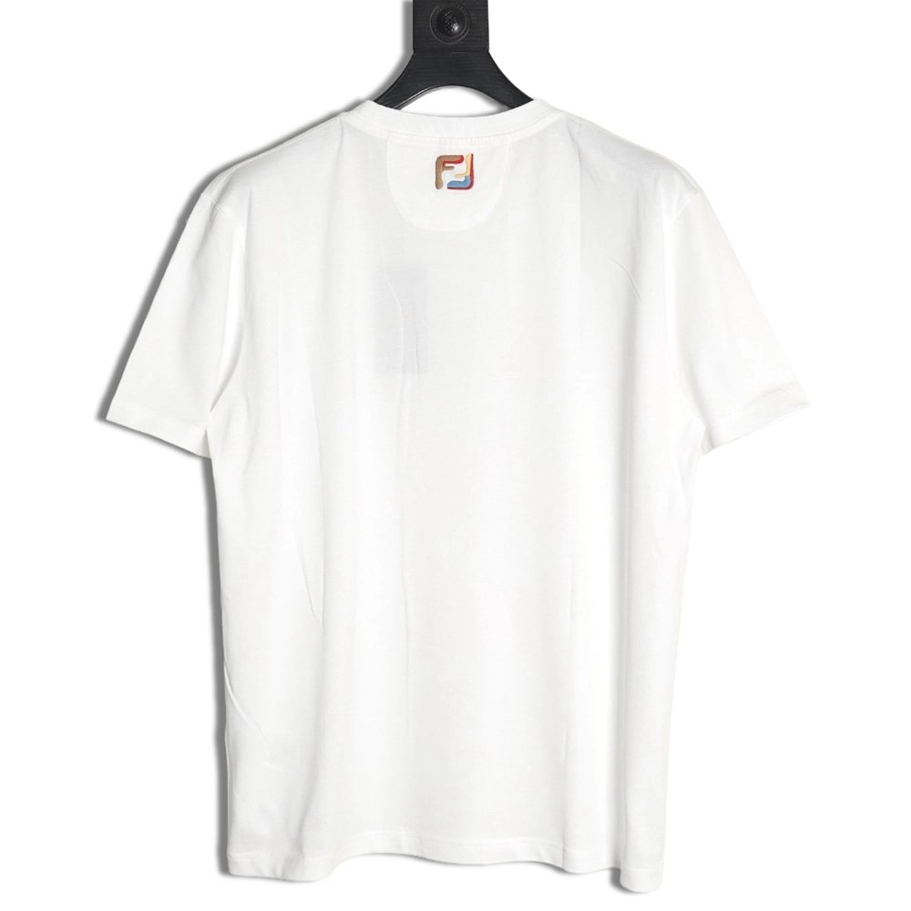 Fendi FF colorful embroidered pocket zipper shortsleeved Tshirt,Fendi T Shirt,Tshirt,Hiqh quality low price,free shipping