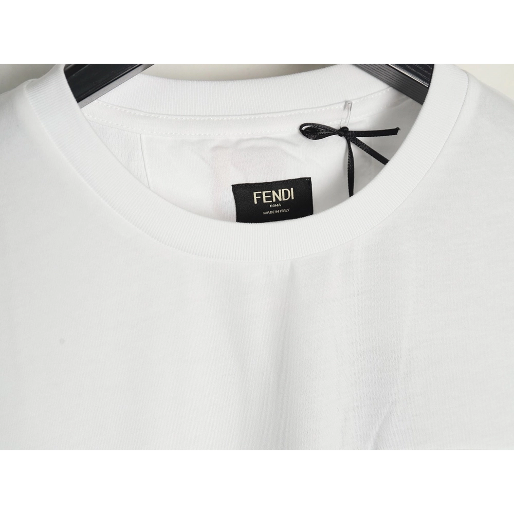 Fendi FF colorful embroidered pocket zipper shortsleeved Tshirt,Fendi T Shirt,Tshirt,Hiqh quality low price,free shipping