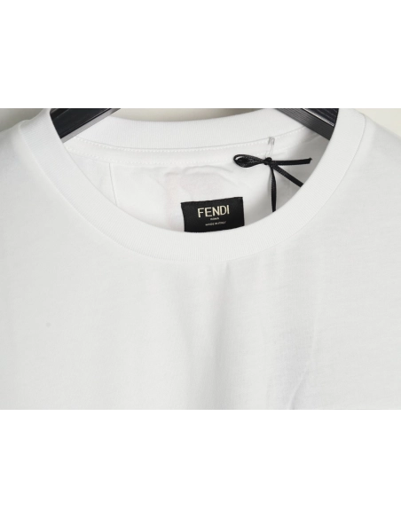 Fendi FF colorful embroidered pocket zipper shortsleeved Tshirt,Fendi T Shirt,Tshirt,Hiqh quality low price,free shipping