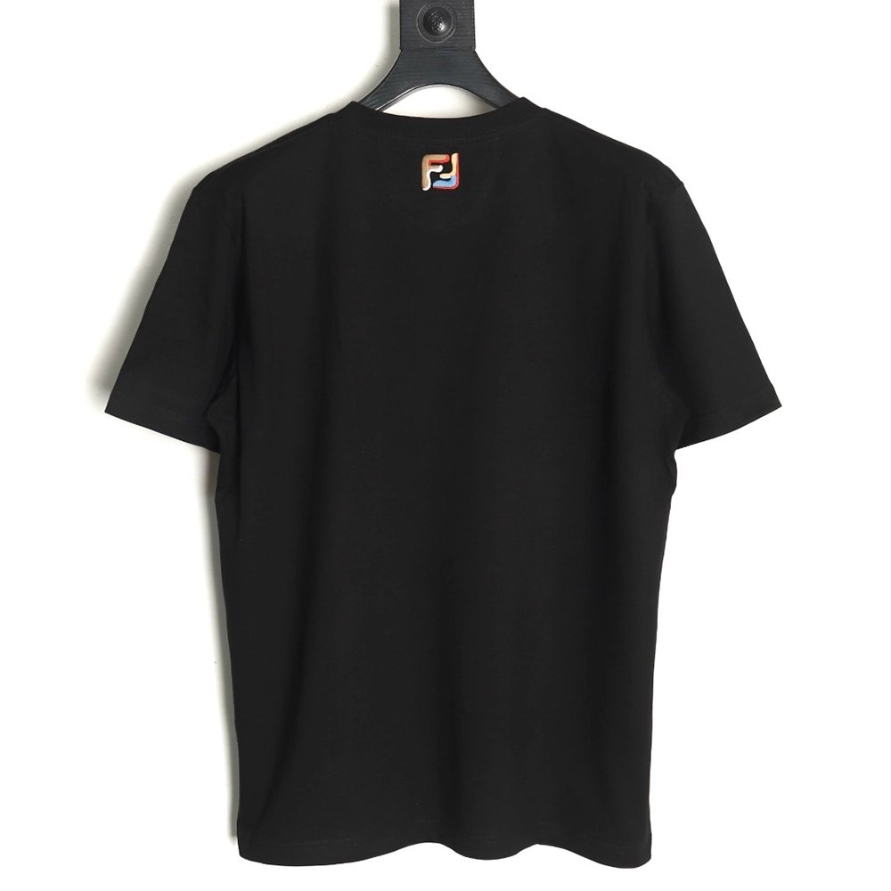 Fendi FF colorful embroidered pocket zipper shortsleeved Tshirt,Fendi T Shirt,Tshirt,Hiqh quality low price,free shipping