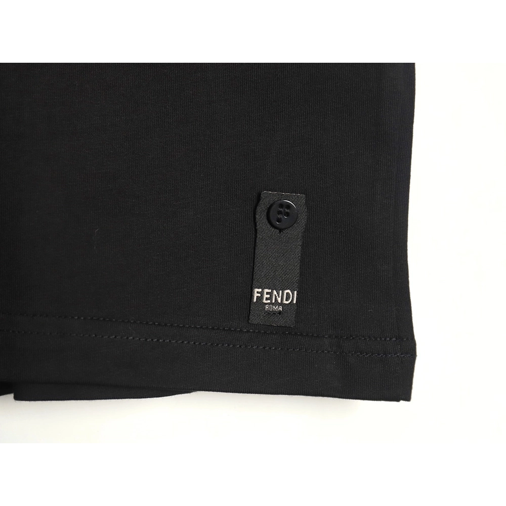 Fendi FF colorful embroidered pocket zipper shortsleeved Tshirt,Fendi T Shirt,Tshirt,Hiqh quality low price,free shipping