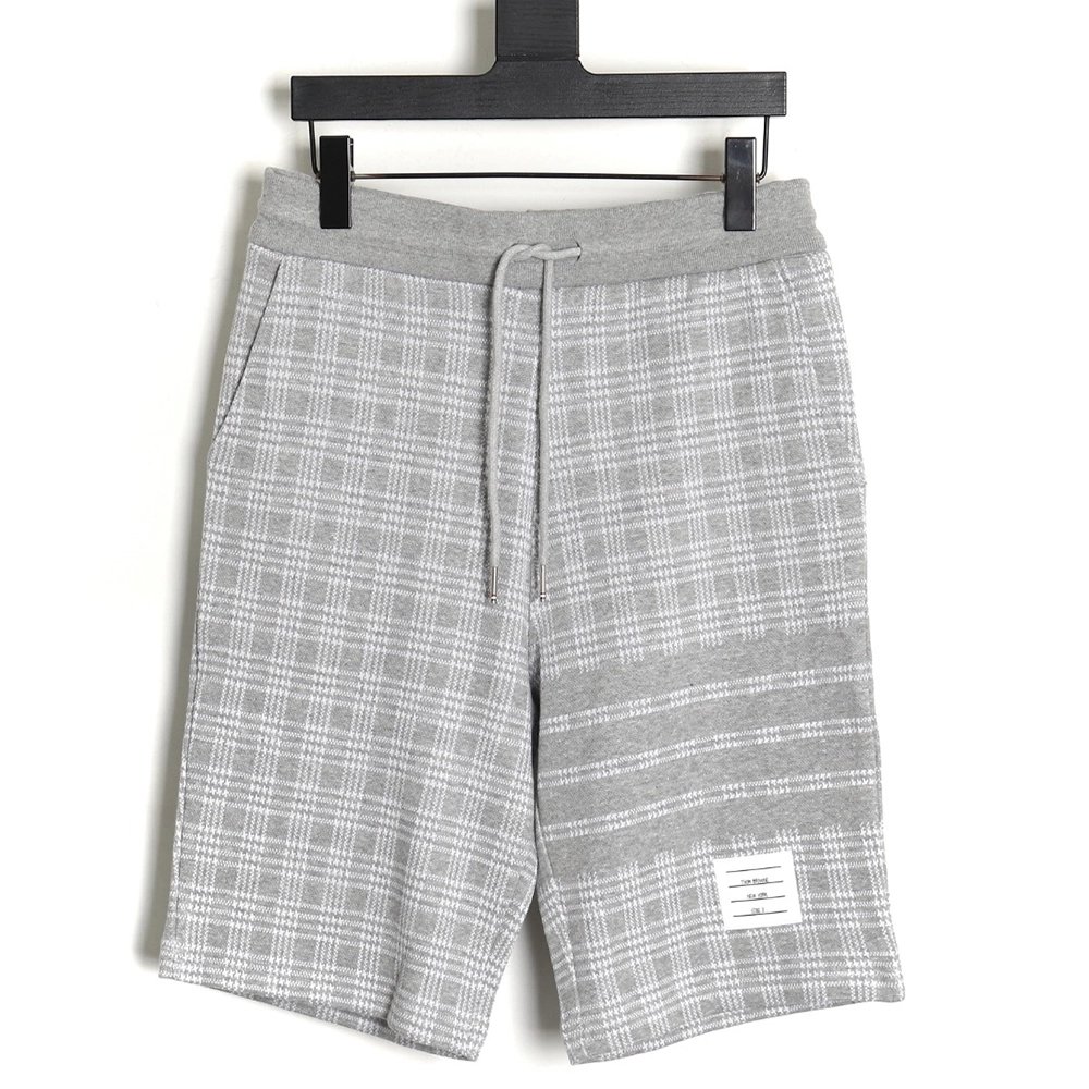 Thom Browne houndstooth jacquard striped shorts,Thom Browne Shirt,Shirt,Hiqh quality low price,free shipping