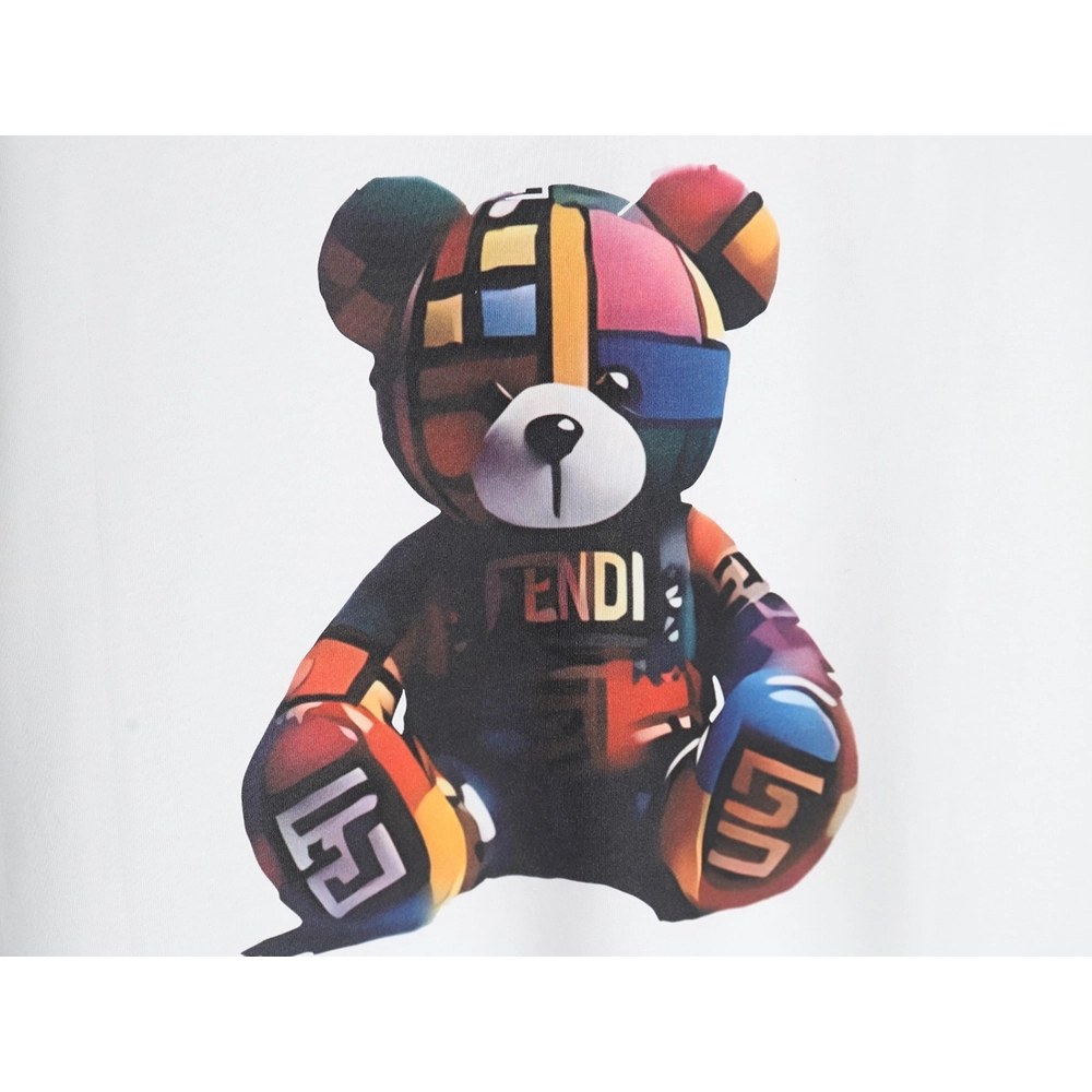 Fendi Colorful Bear Short Sleeve TShirt,Fendi T Shirt,Tshirt,Hiqh quality low price,free shipping