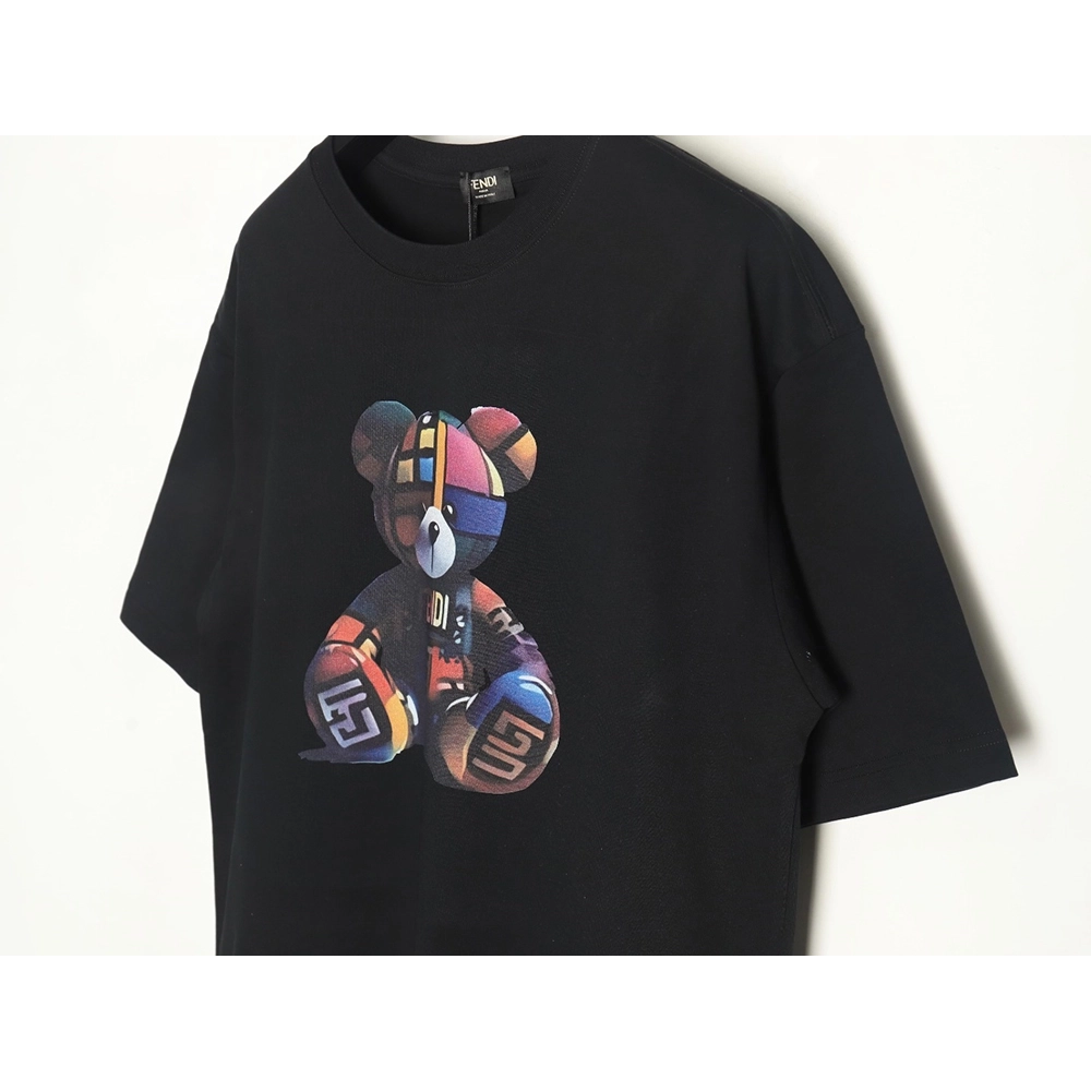 Fendi Colorful Bear Short Sleeve TShirt,Fendi T Shirt,Tshirt,Hiqh quality low price,free shipping