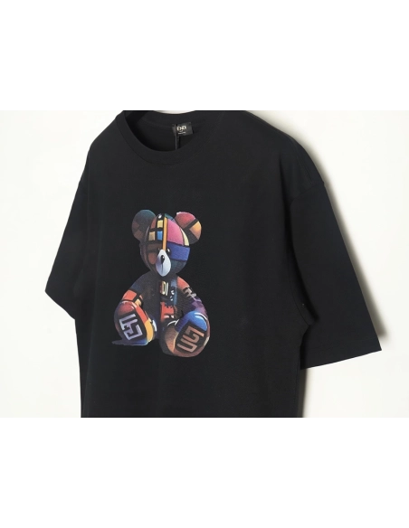 Fendi Colorful Bear Short Sleeve TShirt,Fendi T Shirt,Tshirt,Hiqh quality low price,free shipping