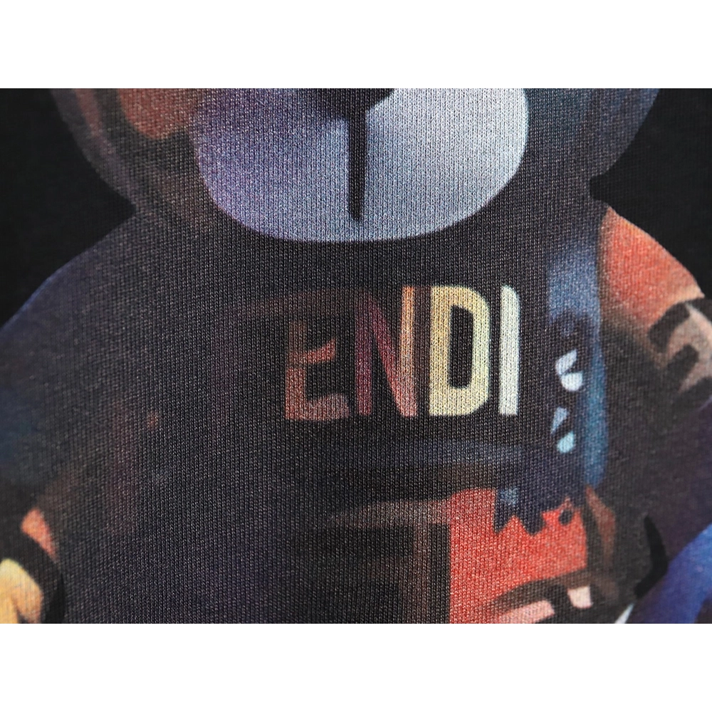 Fendi Colorful Bear Short Sleeve TShirt,Fendi T Shirt,Tshirt,Hiqh quality low price,free shipping