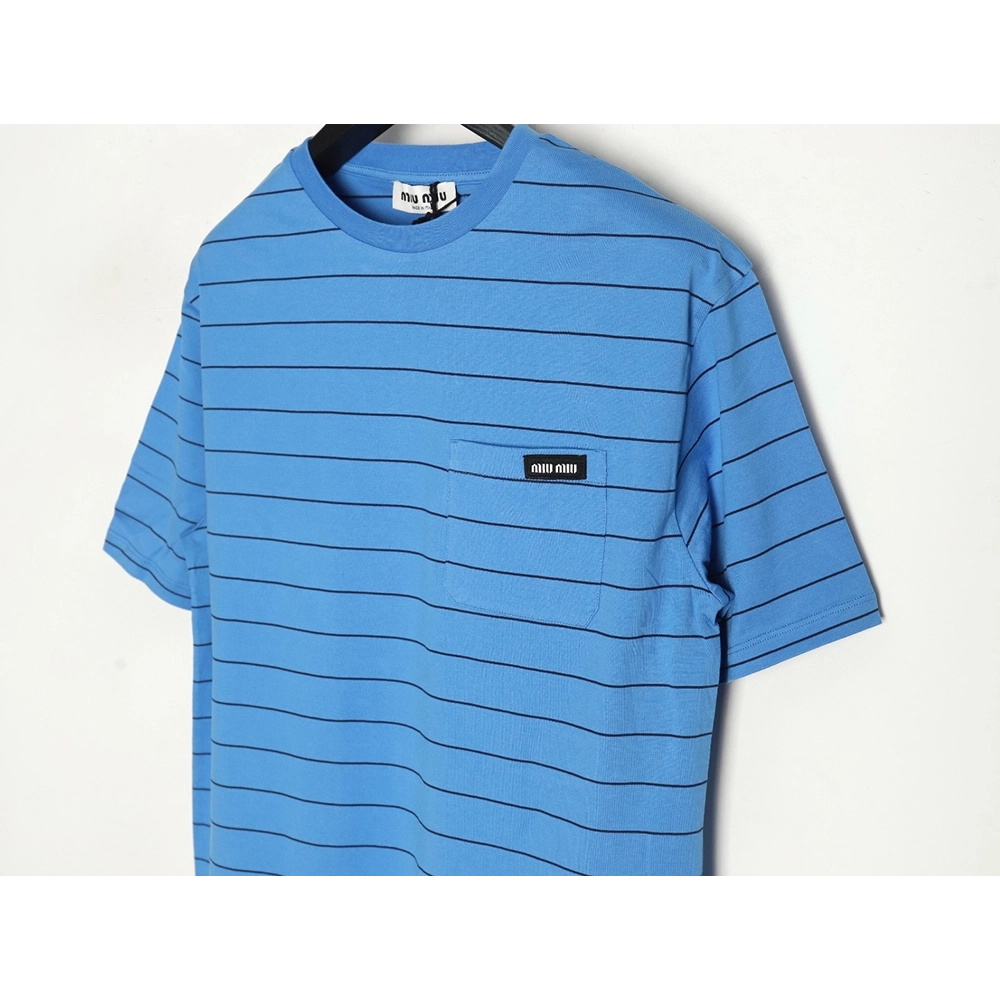 Miu Miu striped contrast shortsleeved Tshirt,Louis Vuitton T Shirt,Tshirt,Hiqh quality low price,free shipping