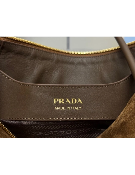 Prada suede shoulder bags 1BA444 10.5*28*16cm,Prada Bags