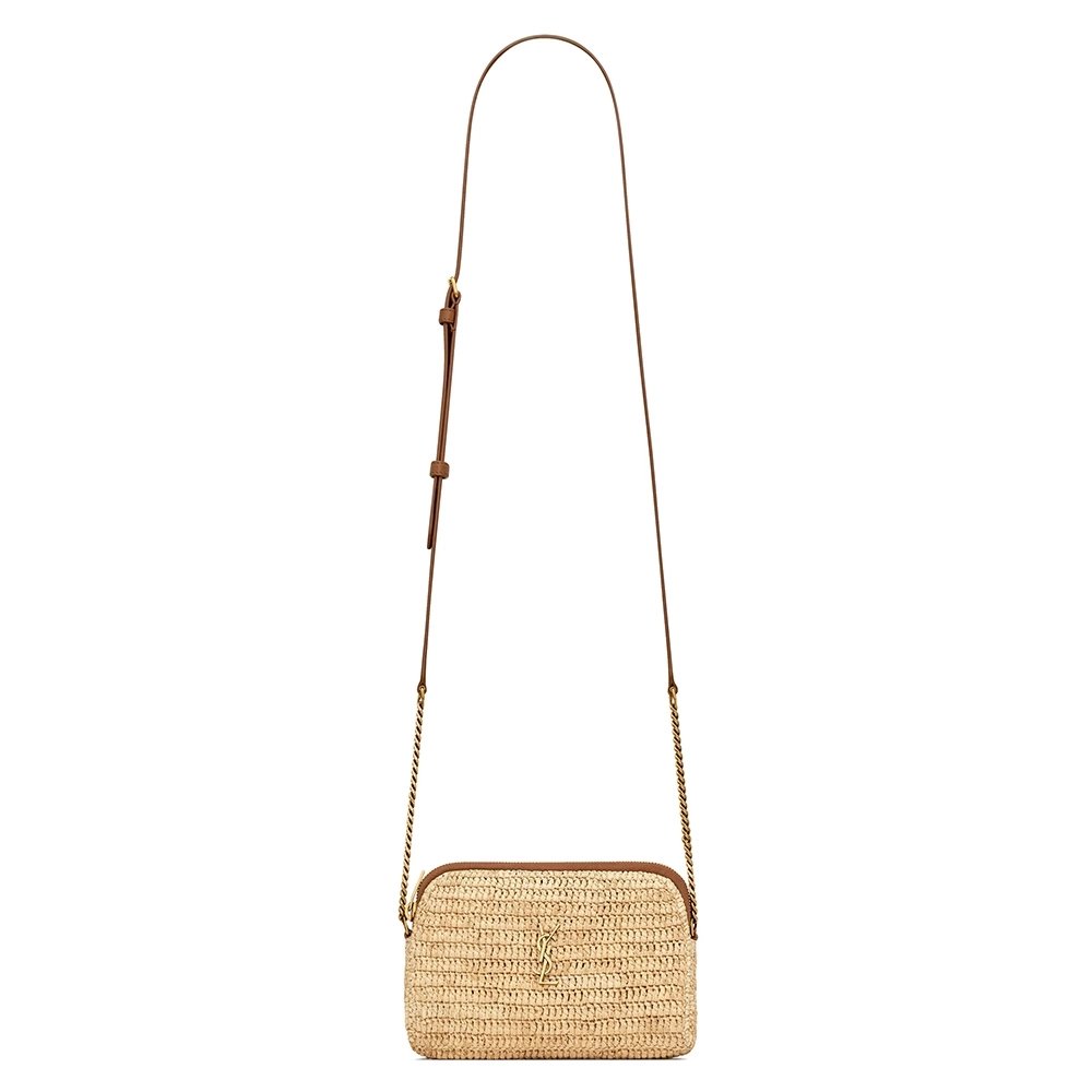 Saint Laurent gaby zipped pouch in raffia Bags 774293 18*13*3.5cm,Y.S.AINT Bags