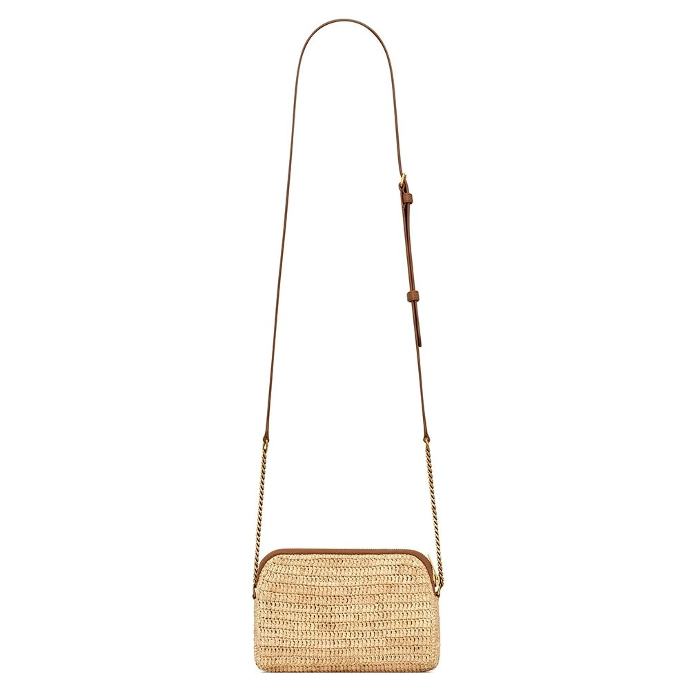Saint Laurent gaby zipped pouch in raffia Bags 774293 18*13*3.5cm,Y.S.AINT Bags