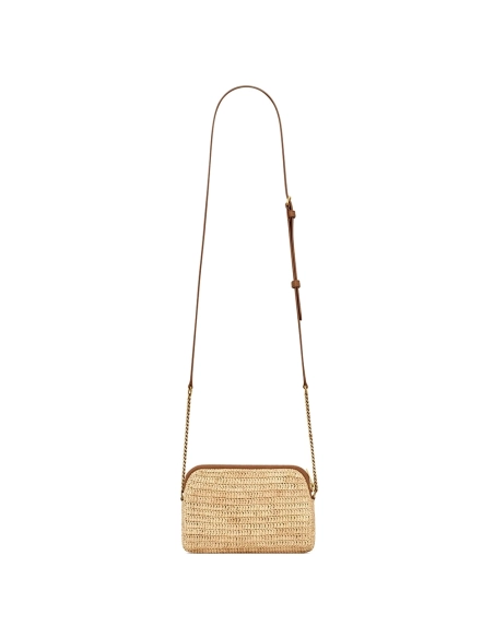 Saint Laurent gaby zipped pouch in raffia Bags 774293 18*13*3.5cm,Y.S.AINT Bags