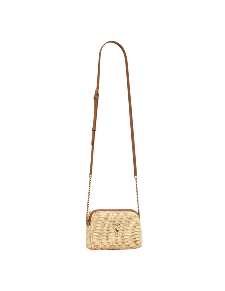 Saint Laurent gaby zipped pouch in raffia Bags 774293 18*13*3.5cm,Y.S.AINT Bags