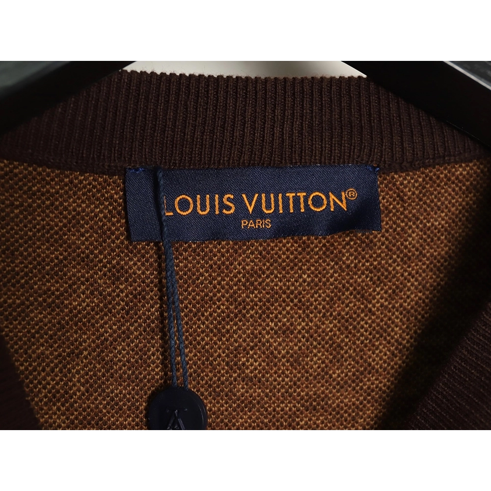 Louis Vuitton Pharrell diamond logo checkerboard knit short-sleeve,Louis Vuitton