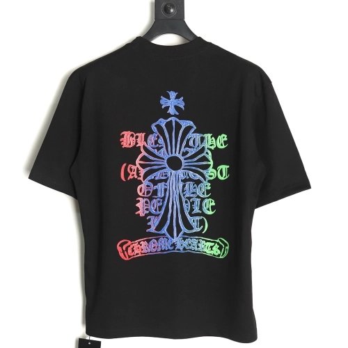 Chrome Hearts Sanskrit Cross Color Foam Printed T-Shirt TSK1,Chrome Hearts