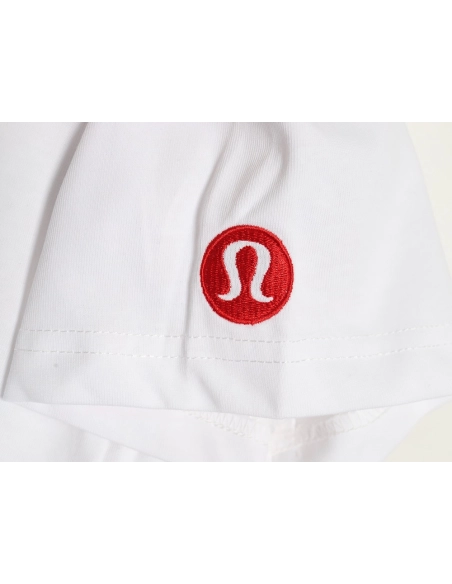 Lulu Lemon Lettering Logo Embroidered Short Sleeve,Lululemon