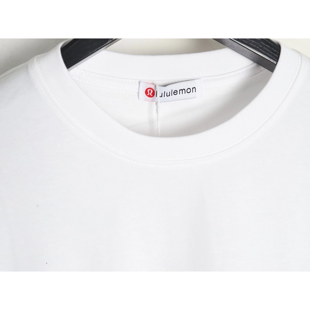 Lulu Lemon Lettering Logo Embroidered Short Sleeve,Lululemon