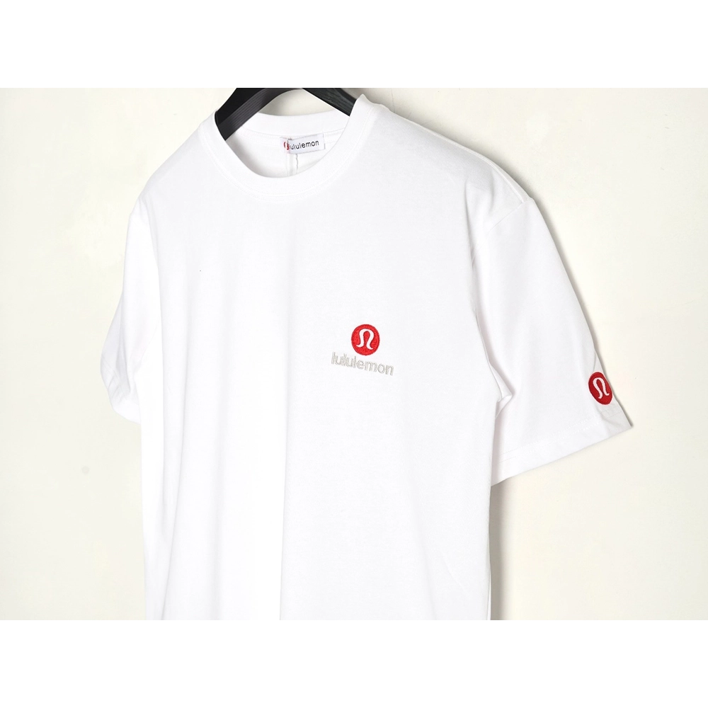 Lulu Lemon Lettering Logo Embroidered Short Sleeve,Lululemon