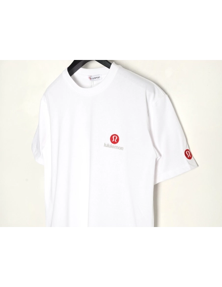 Lulu Lemon Lettering Logo Embroidered Short Sleeve,Lululemon
