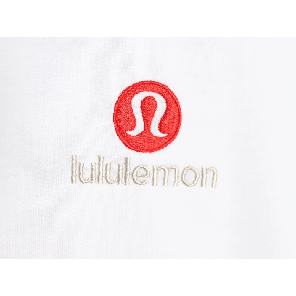 Lulu Lemon Lettering Logo Embroidered Short Sleeve,Lululemon